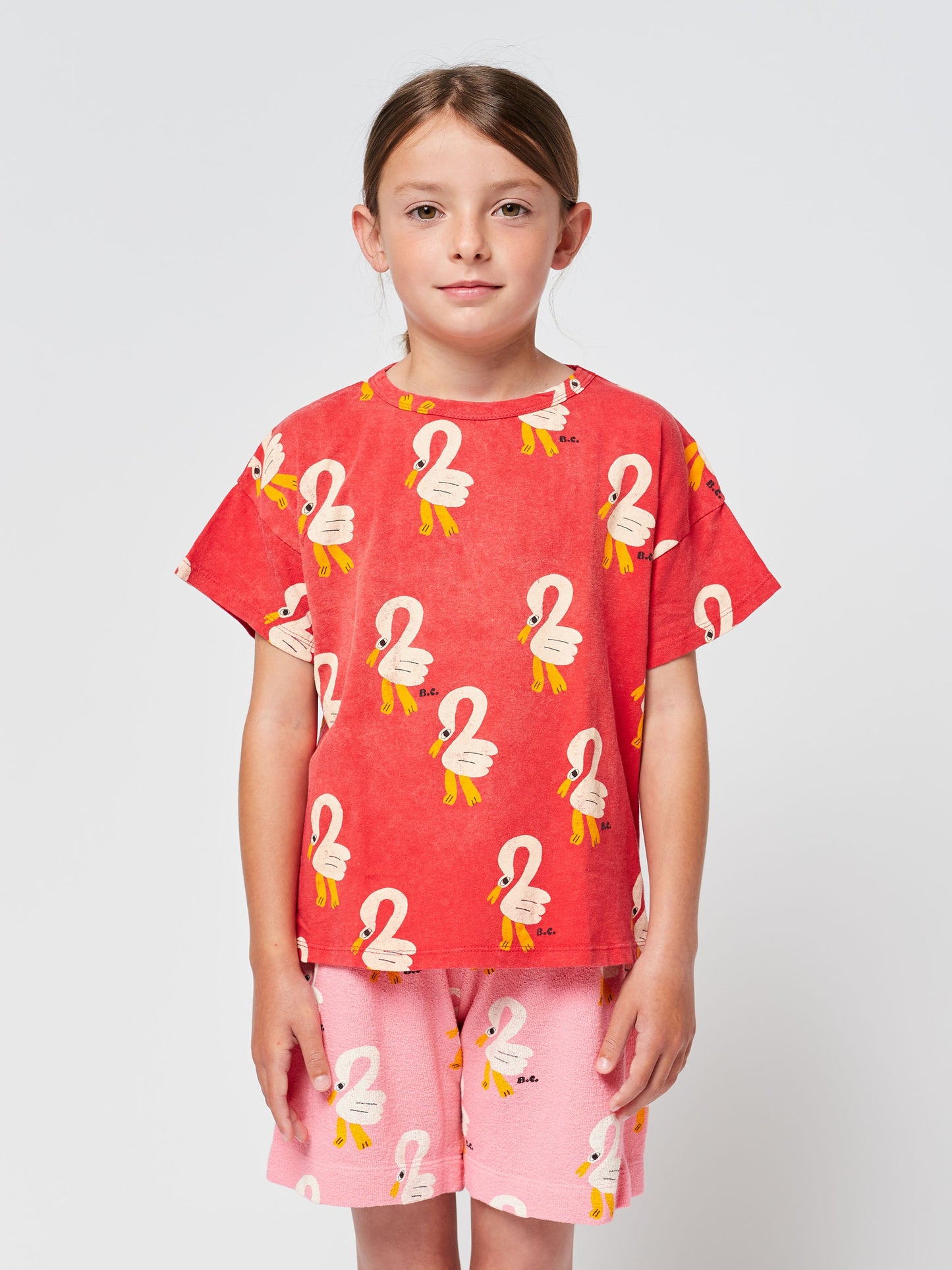Pelican red all over T-shirt