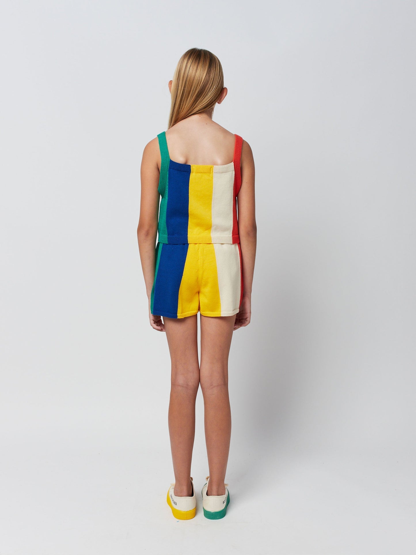 Multicolor stripes knitted top