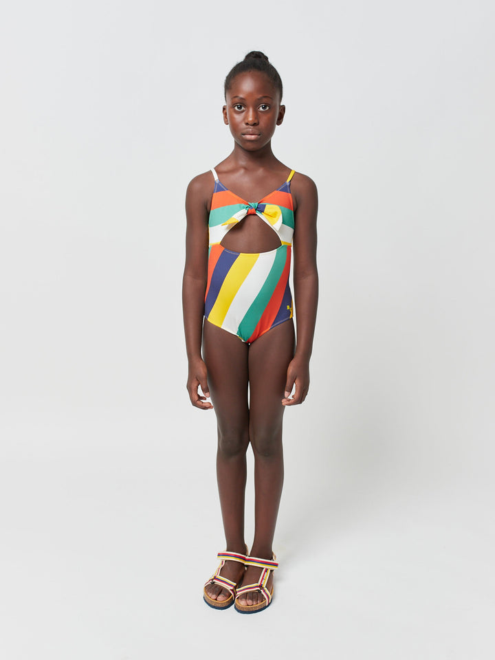 Multicolor stripe swimsuit