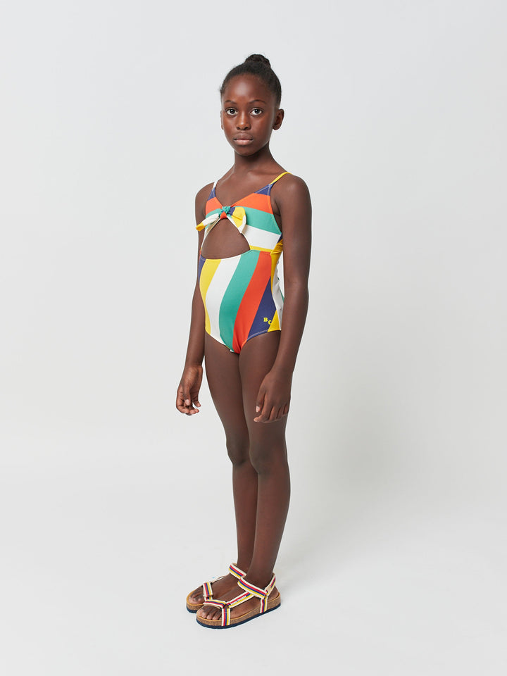 Multicolor stripe swimsuit