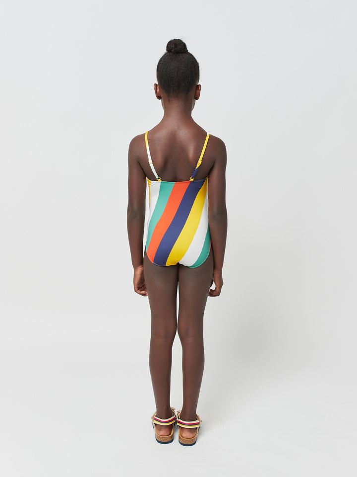 Multicolor stripe swimsuit