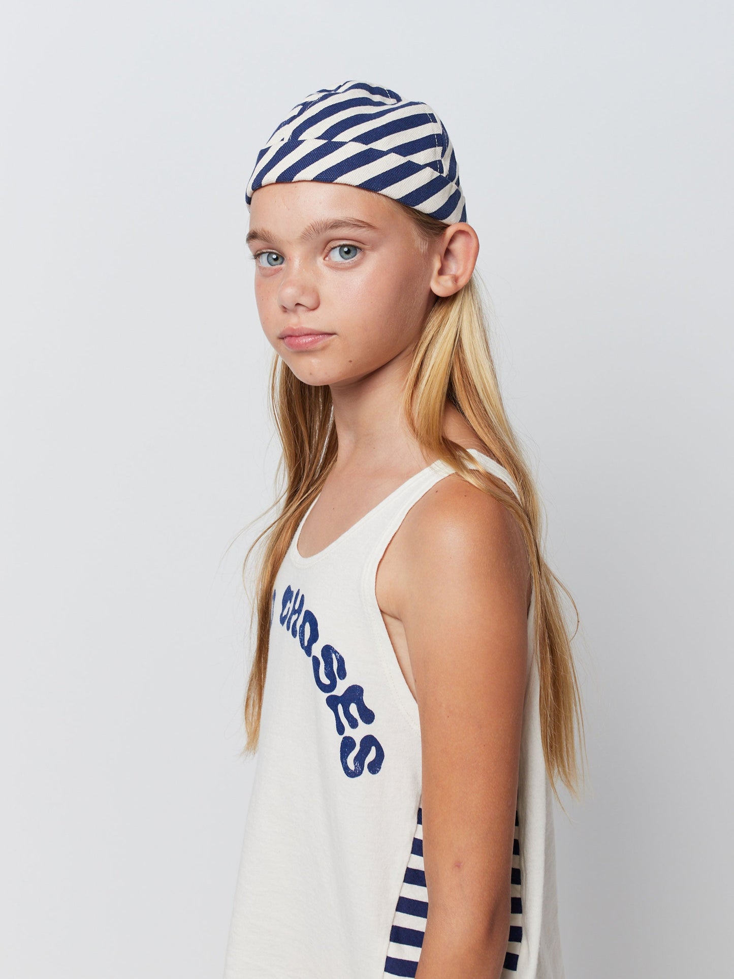 Blue Stripes round hat