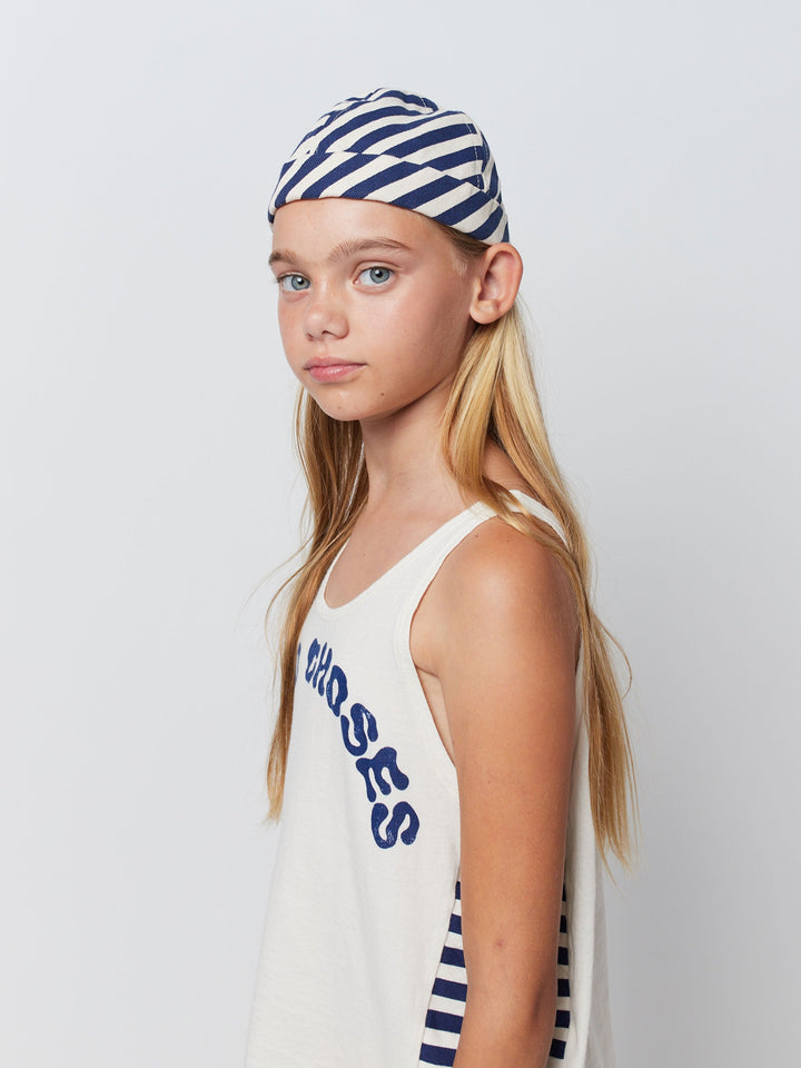 Blue Stripes round hat