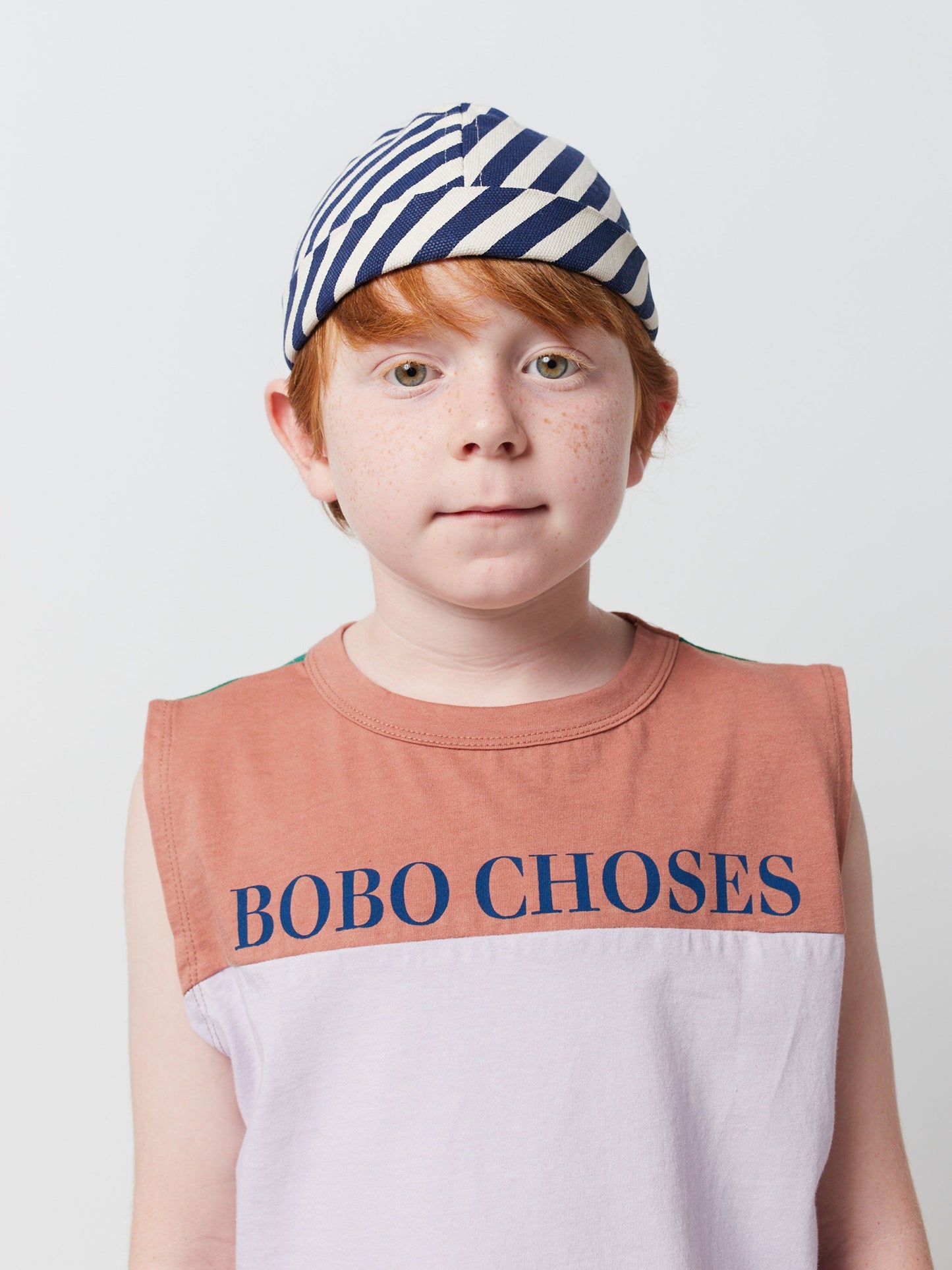 Blue Stripes round hat