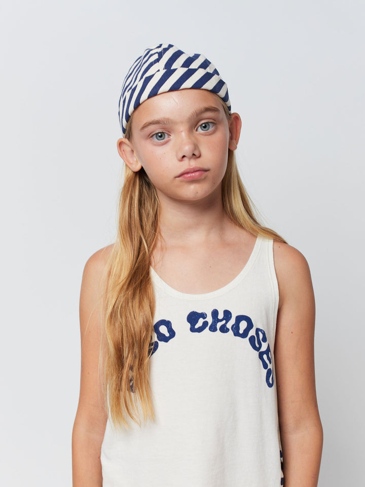 Blue Stripes round hat