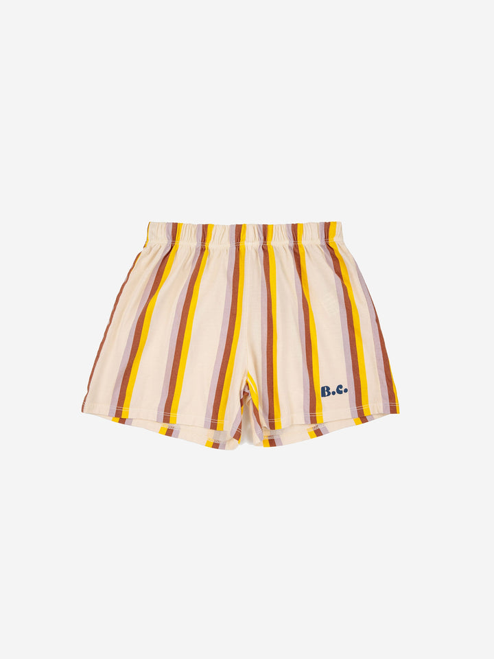 Multicolor vertical stripes shorts