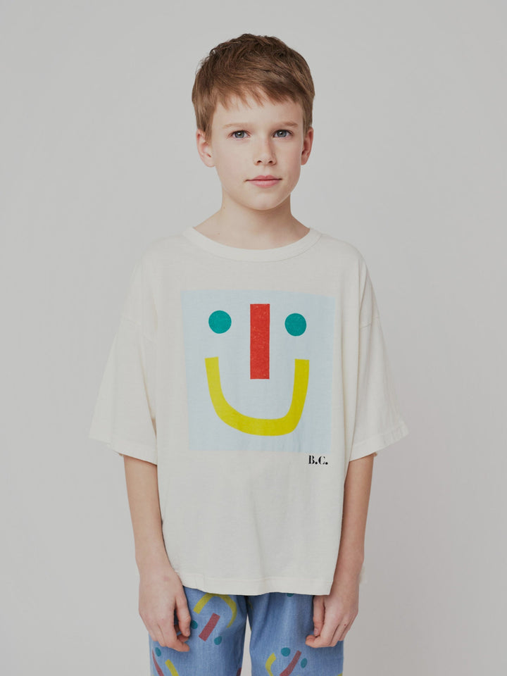 Happy face short sleeve T-shirt