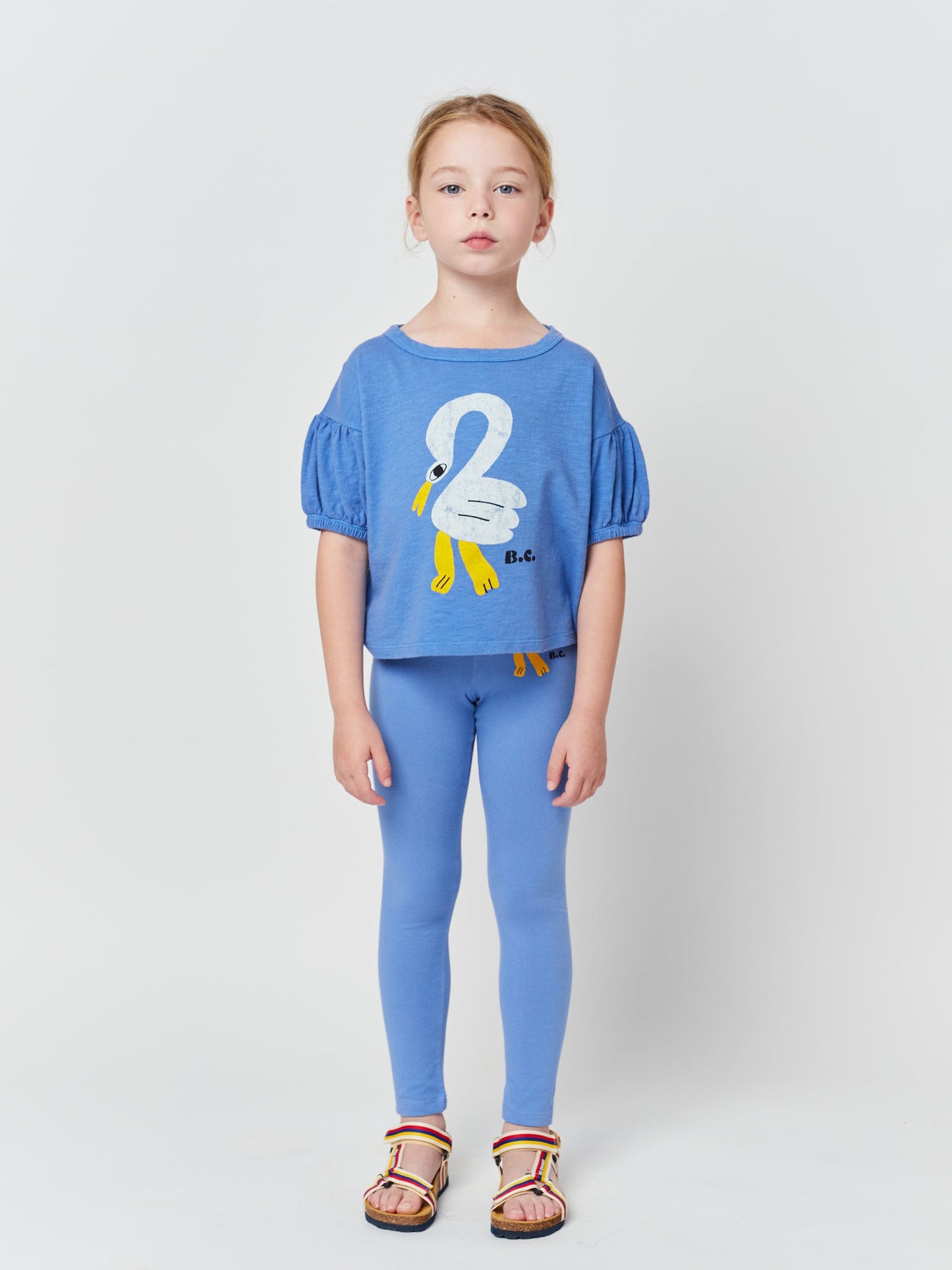 Pelican puffed sleeve T-shirt