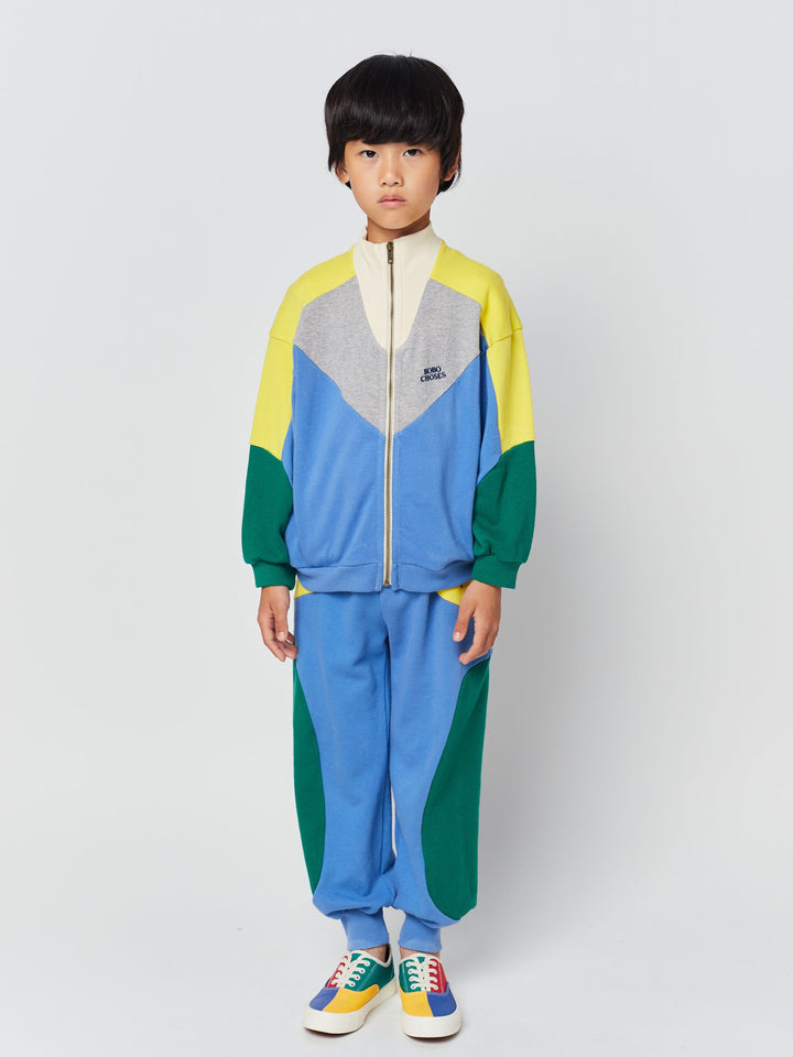 Color Block zipped sweatshirt