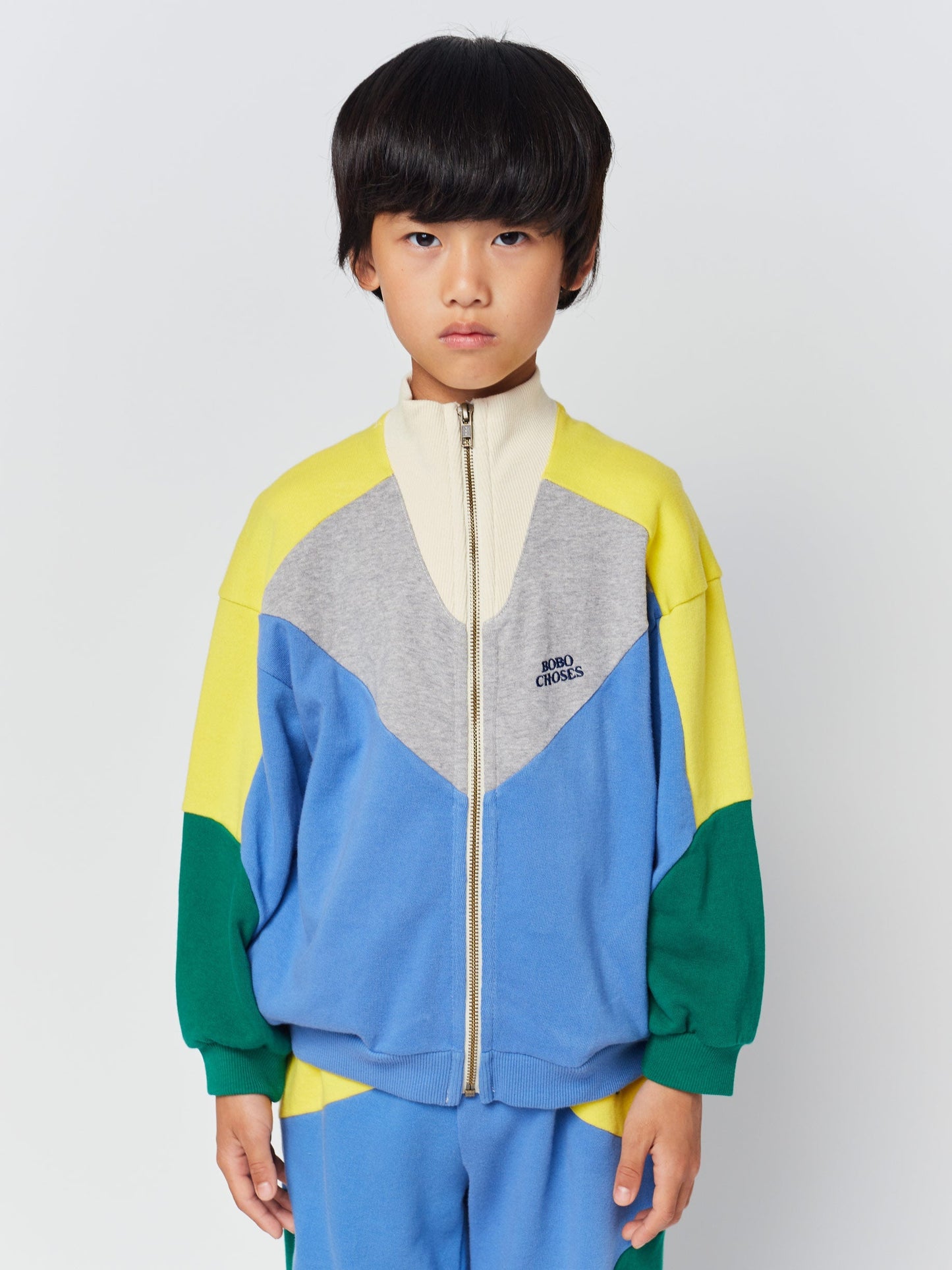 Color Block zipped sweatshirt