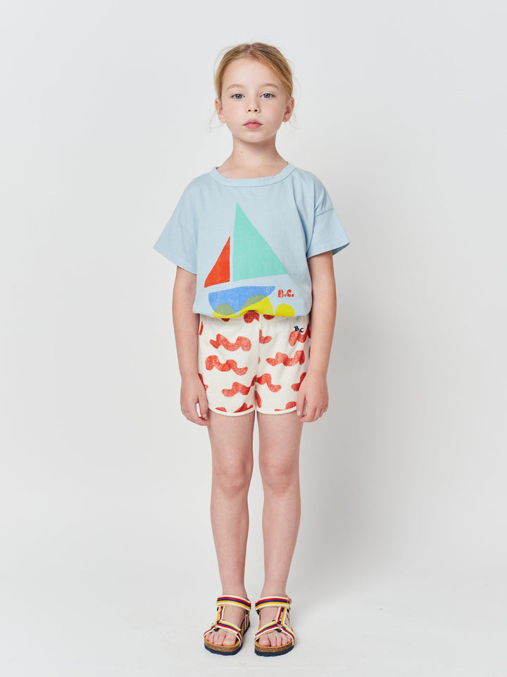 Waves all over terry shorts