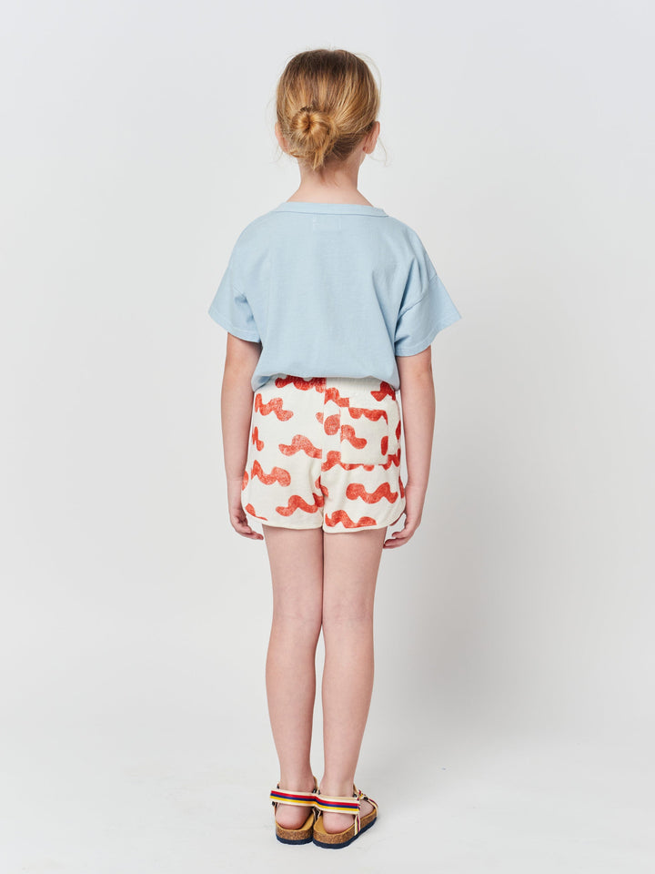 Waves all over terry shorts
