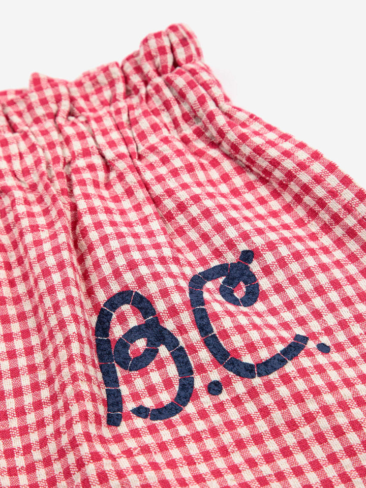 Pink Vichy woven shorts