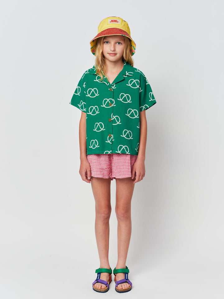 Pink Vichy woven shorts