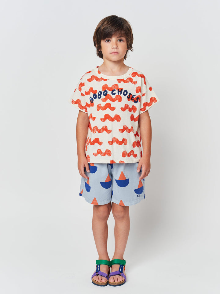 Sail Boat all over woven shorts