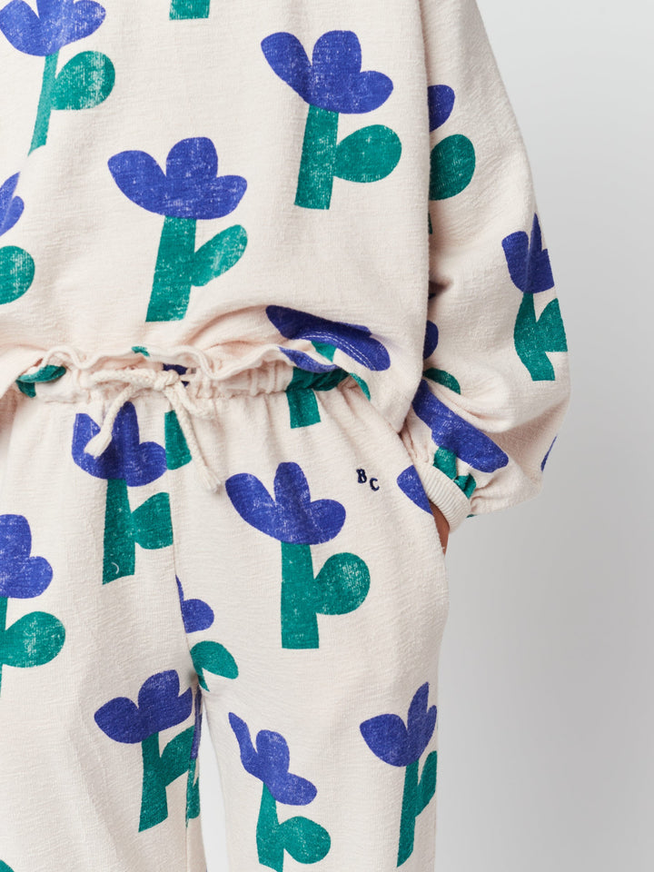 Sea Flower all over gathered jogging pants