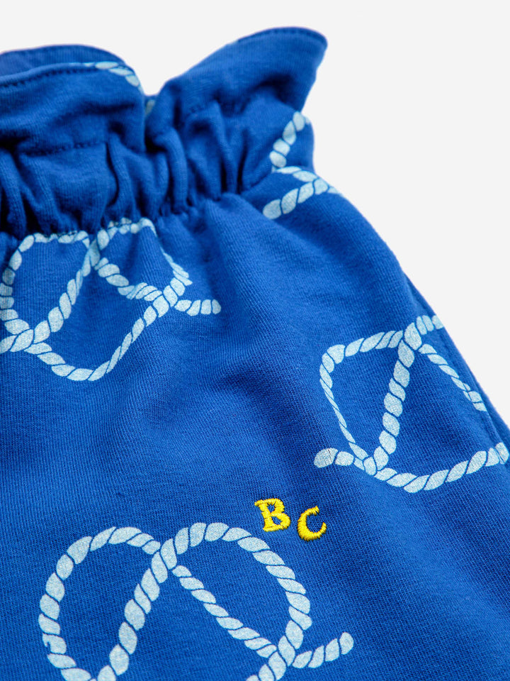 Sail Rope all over gathered jogging pants