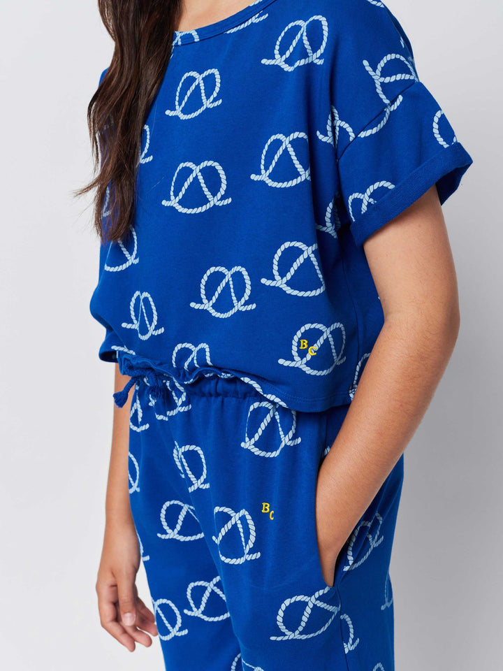 Sail Rope all over gathered jogging pants
