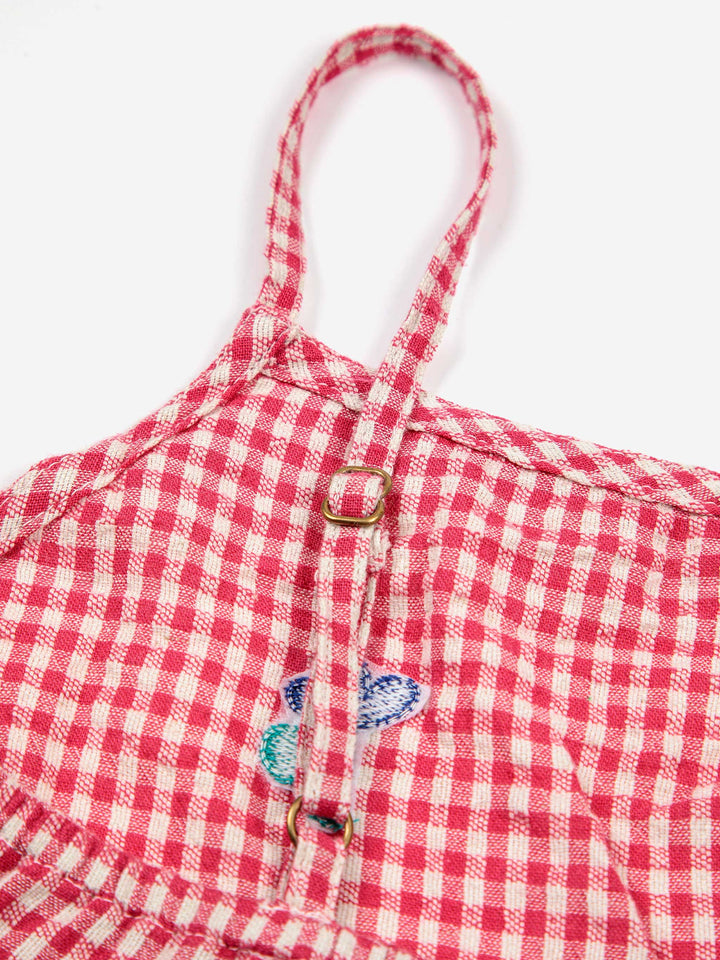 Pink Vichy woven tank top