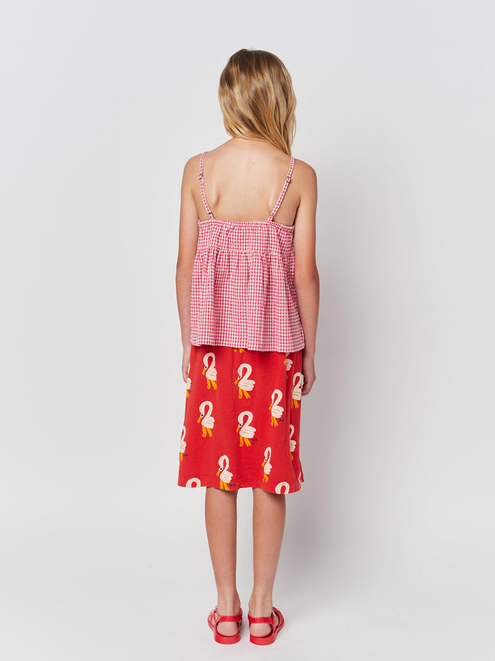 Pink Vichy woven tank top