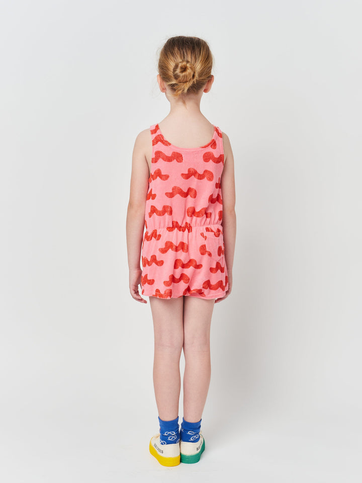 Waves all over terry playsuit
