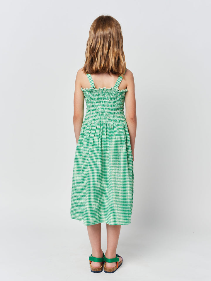 Green Vichy strap dress