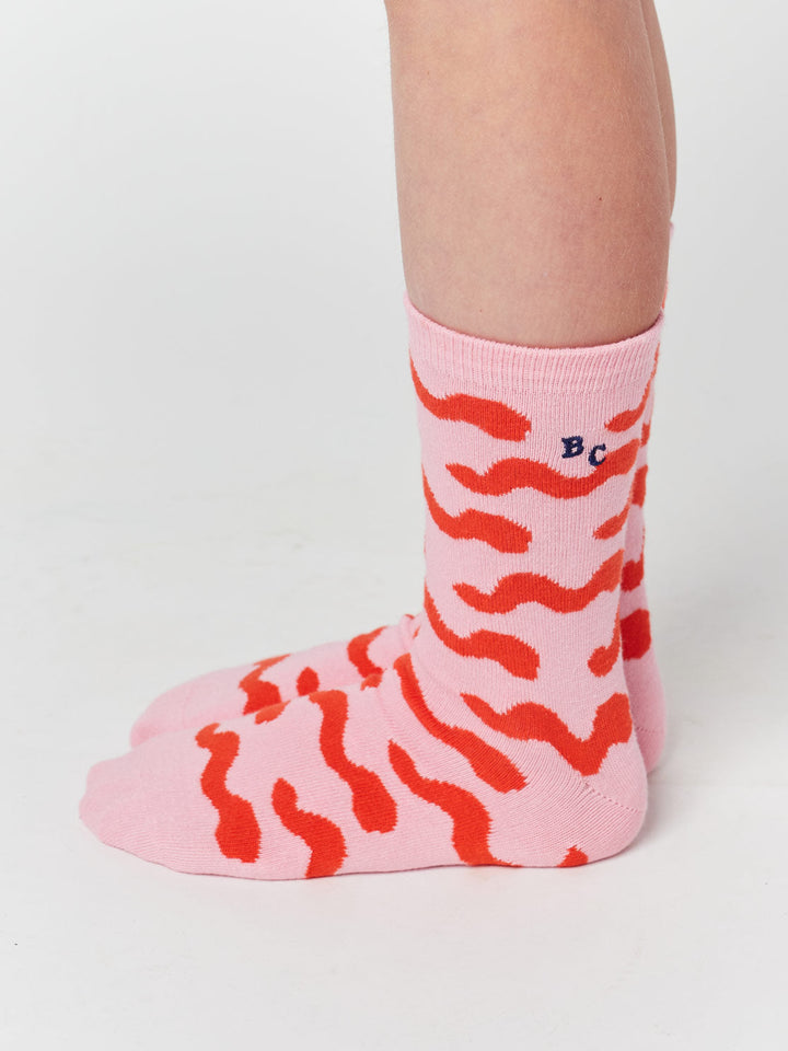 Waves all over long socks