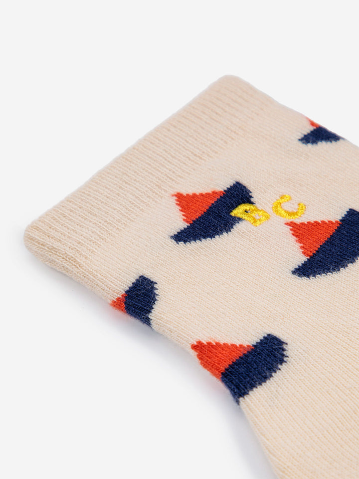 Sail Boat all over short socks