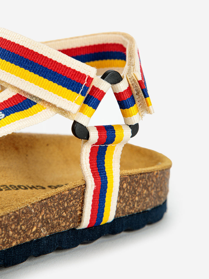 Color Stripes straps sandals
