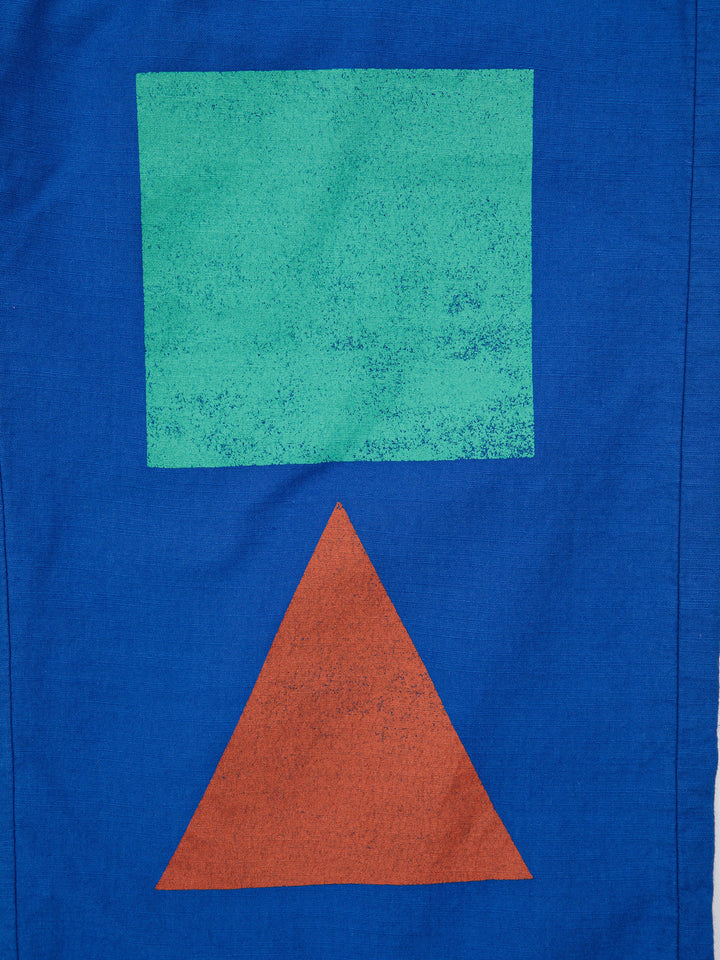 Geometric color block woven pants