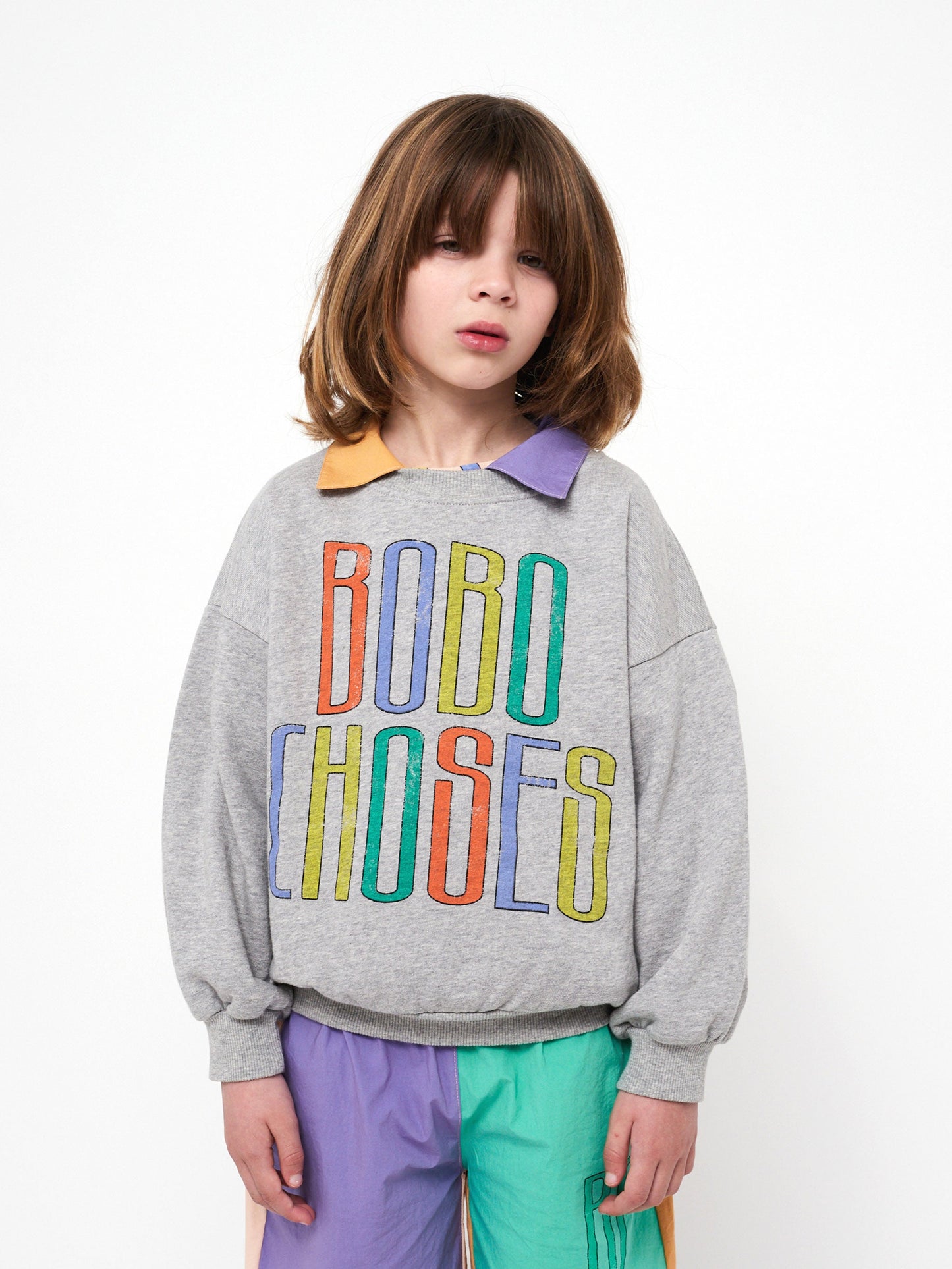 Bobo choses multicolor grey sweatshirt