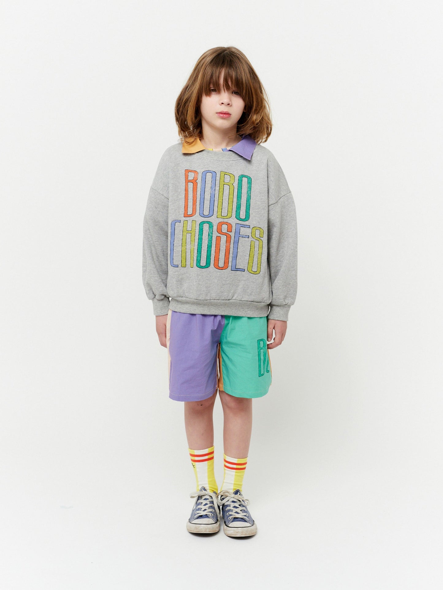 Bobo choses multicolor grey sweatshirt